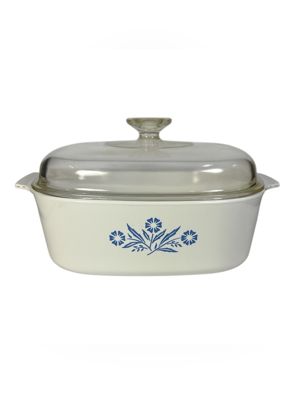 Corning Ware Blue Cornflower 4 Qt Casserole Dish A-84-B w/Pyrex Glass Lid A12C